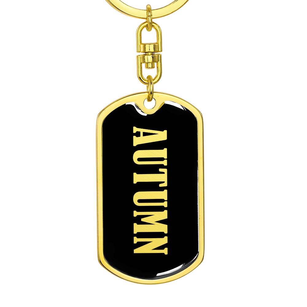 Autumn v02 - Luxury Dog Tag Keychain