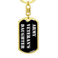 Army Veteran's Daughter v3 - Luxury Dog Tag Keychain