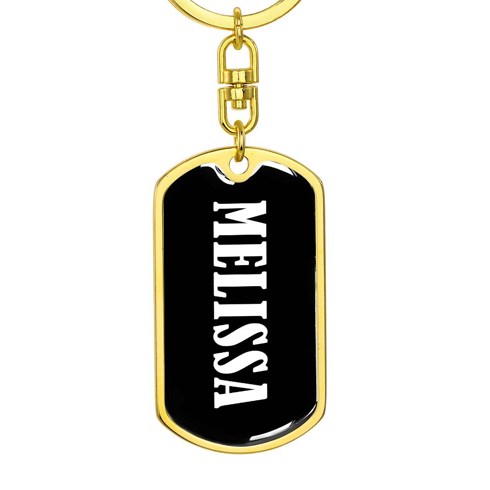 Melissa v01w - Luxury Dog Tag Keychain
