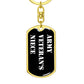 Army Veteran's Niece v3 - Luxury Dog Tag Keychain