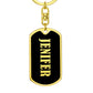 Jenifer v02 - Luxury Dog Tag Keychain