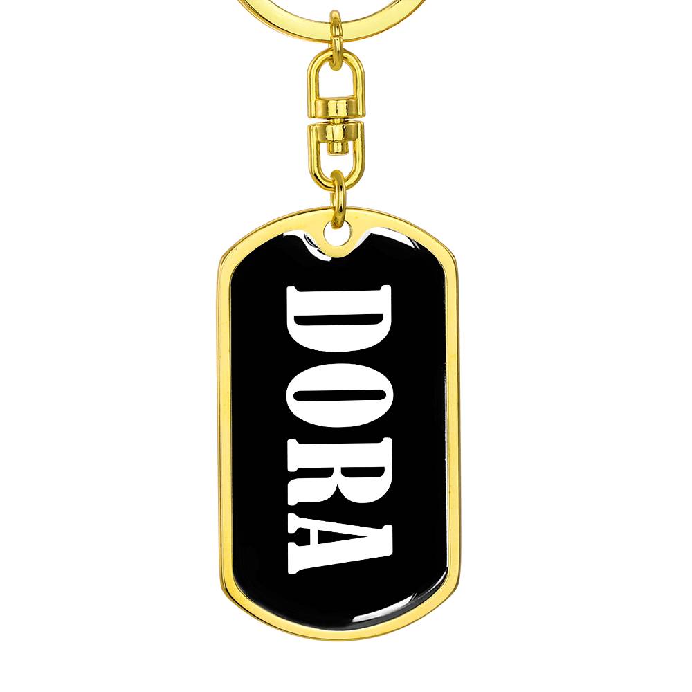 Dora v01w - Luxury Dog Tag Keychain