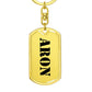 Aron - Luxury Dog Tag Keychain