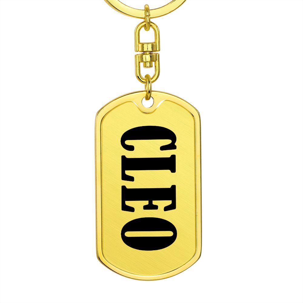 Cleo v01 - Luxury Dog Tag Keychain