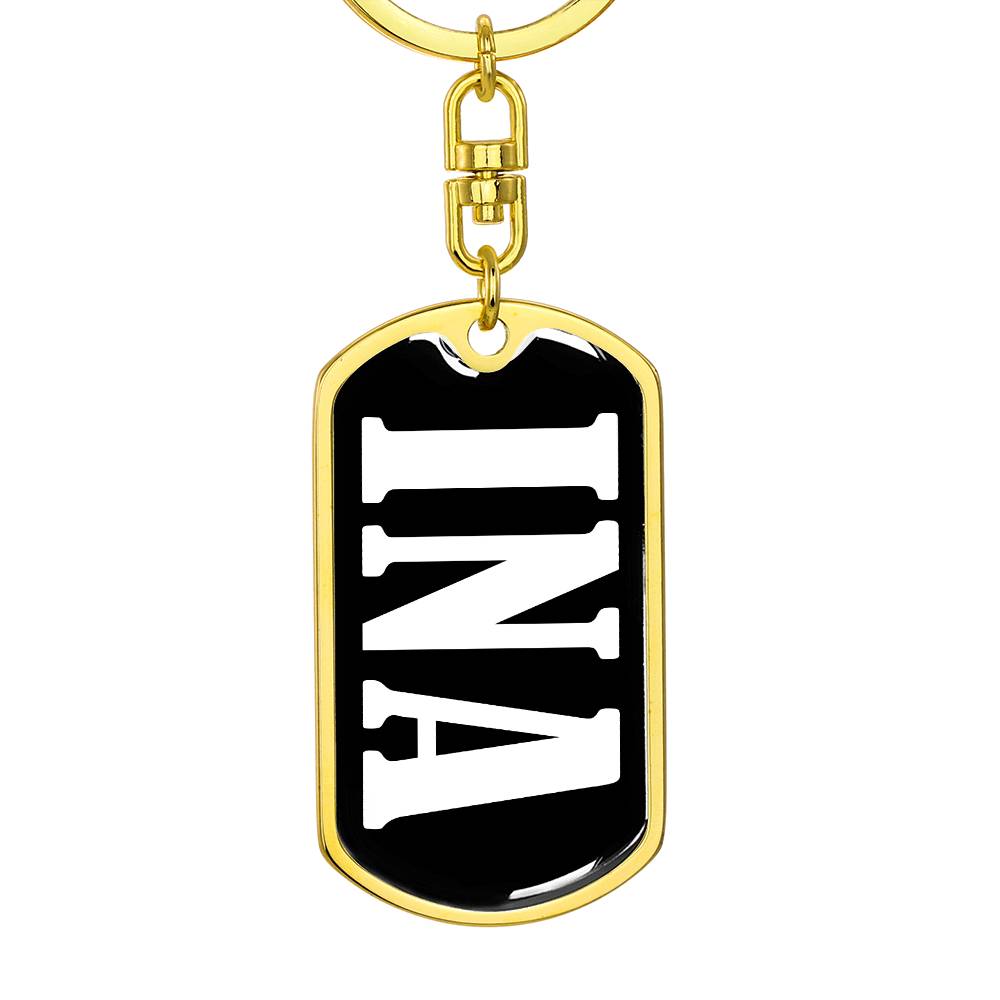 Ina v03 - Luxury Dog Tag Keychain