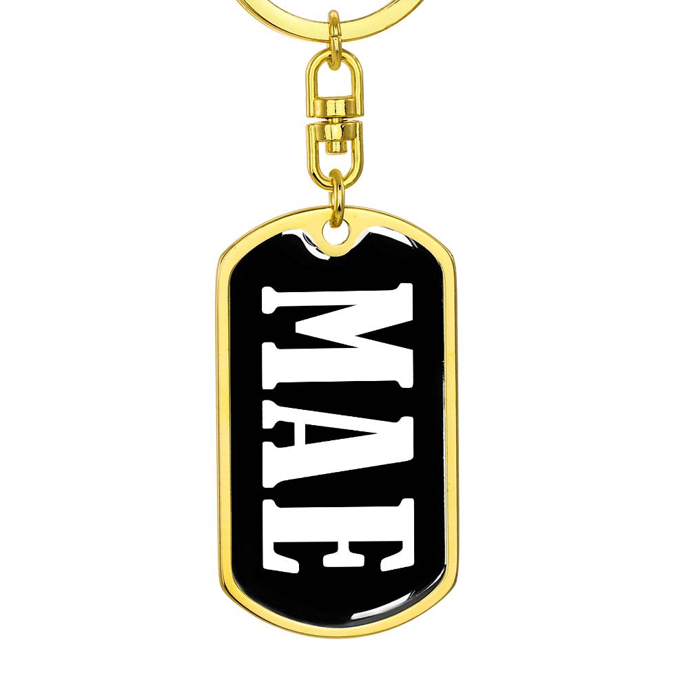 Mae v01w - Luxury Dog Tag Keychain