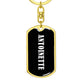 Antoinette v01w - Luxury Dog Tag Keychain