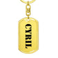 Cyril - Luxury Dog Tag Keychain