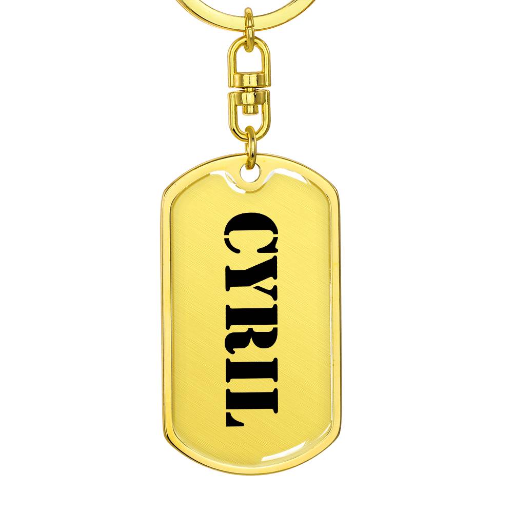 Cyril - Luxury Dog Tag Keychain