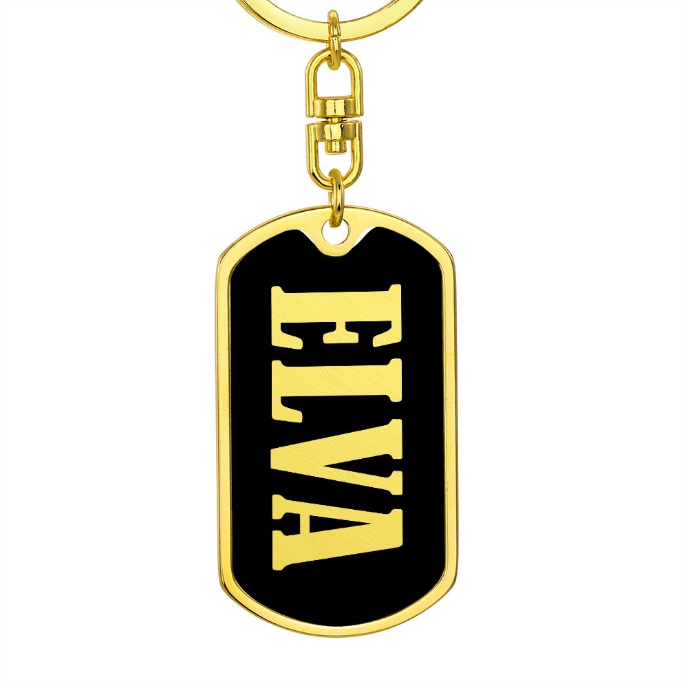 Elva v02 - Luxury Dog Tag Keychain