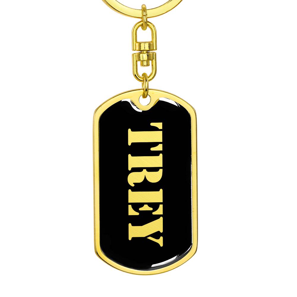 Trey v2 - Luxury Dog Tag Keychain