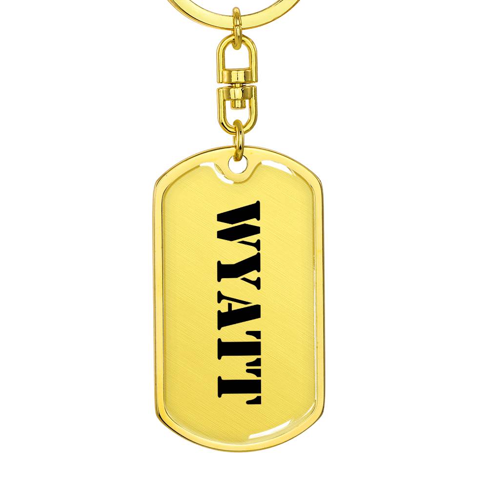 Wyatt - Luxury Dog Tag Keychain
