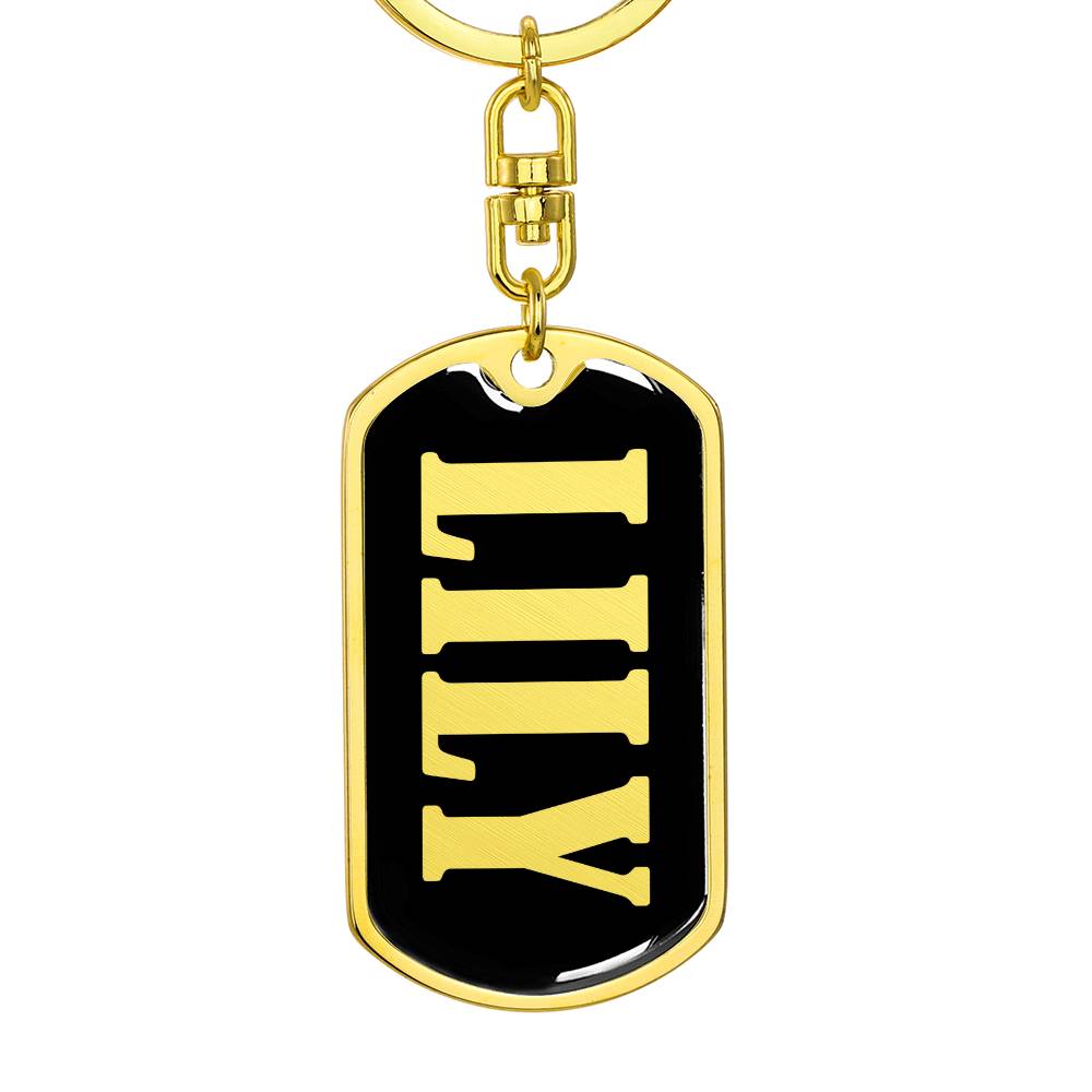 Lily v02 - Luxury Dog Tag Keychain