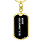 Army Grandmother v3 - Luxury Dog Tag Keychain