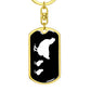 Mama Chicken With 2 Chicks v3 - Luxury Dog Tag Keychain