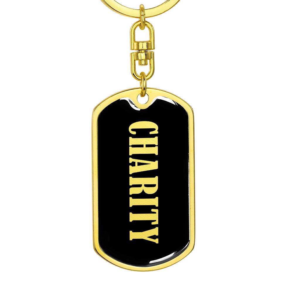 Charity v02 - Luxury Dog Tag Keychain