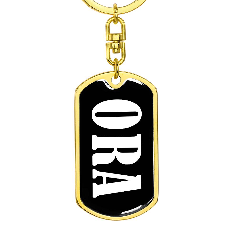 Ora v03 - Luxury Dog Tag Keychain