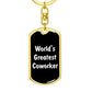 World's Greatest Coworker v3 - Luxury Dog Tag Keychain