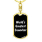 World's Greatest Coworker v3 - Luxury Dog Tag Keychain