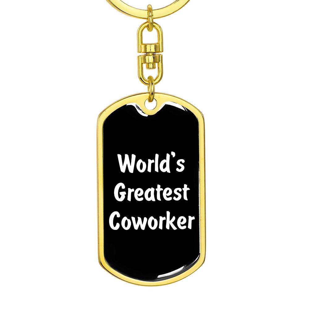 World's Greatest Coworker v3 - Luxury Dog Tag Keychain