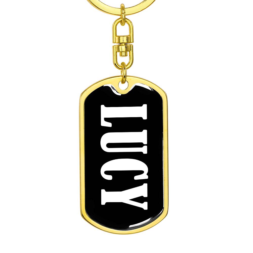 Lucy v01w - Luxury Dog Tag Keychain