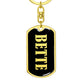 Bette v02 - Luxury Dog Tag Keychain
