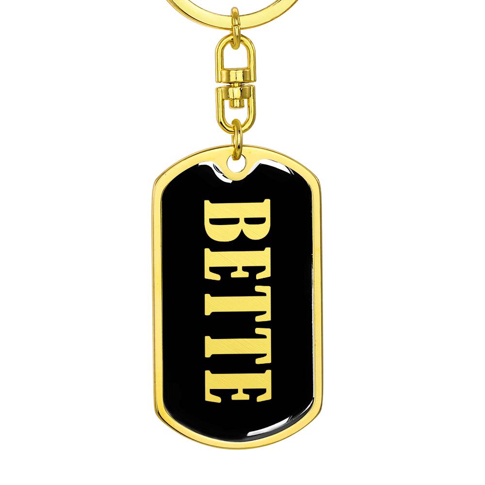 Bette v02 - Luxury Dog Tag Keychain