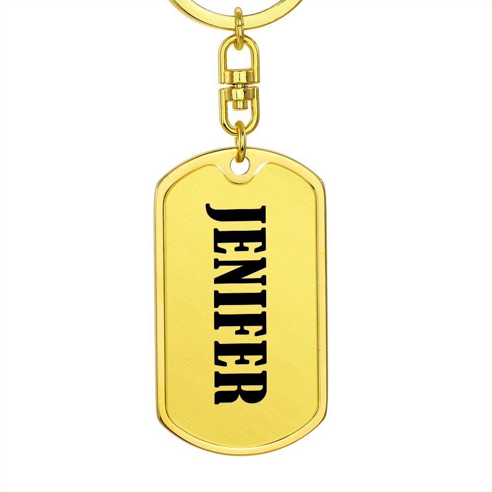 Jenifer v01 - Luxury Dog Tag Keychain