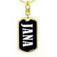 Jana v03 - Luxury Dog Tag Keychain