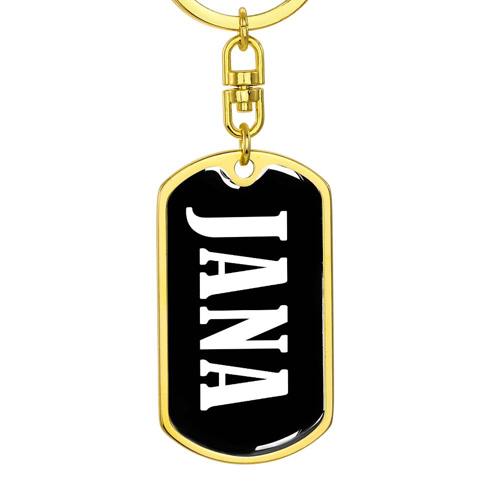 Jana v03 - Luxury Dog Tag Keychain