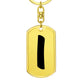 Initial I v1b - Luxury Dog Tag Keychain