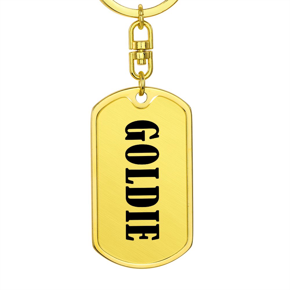 Goldie v01 - Luxury Dog Tag Keychain