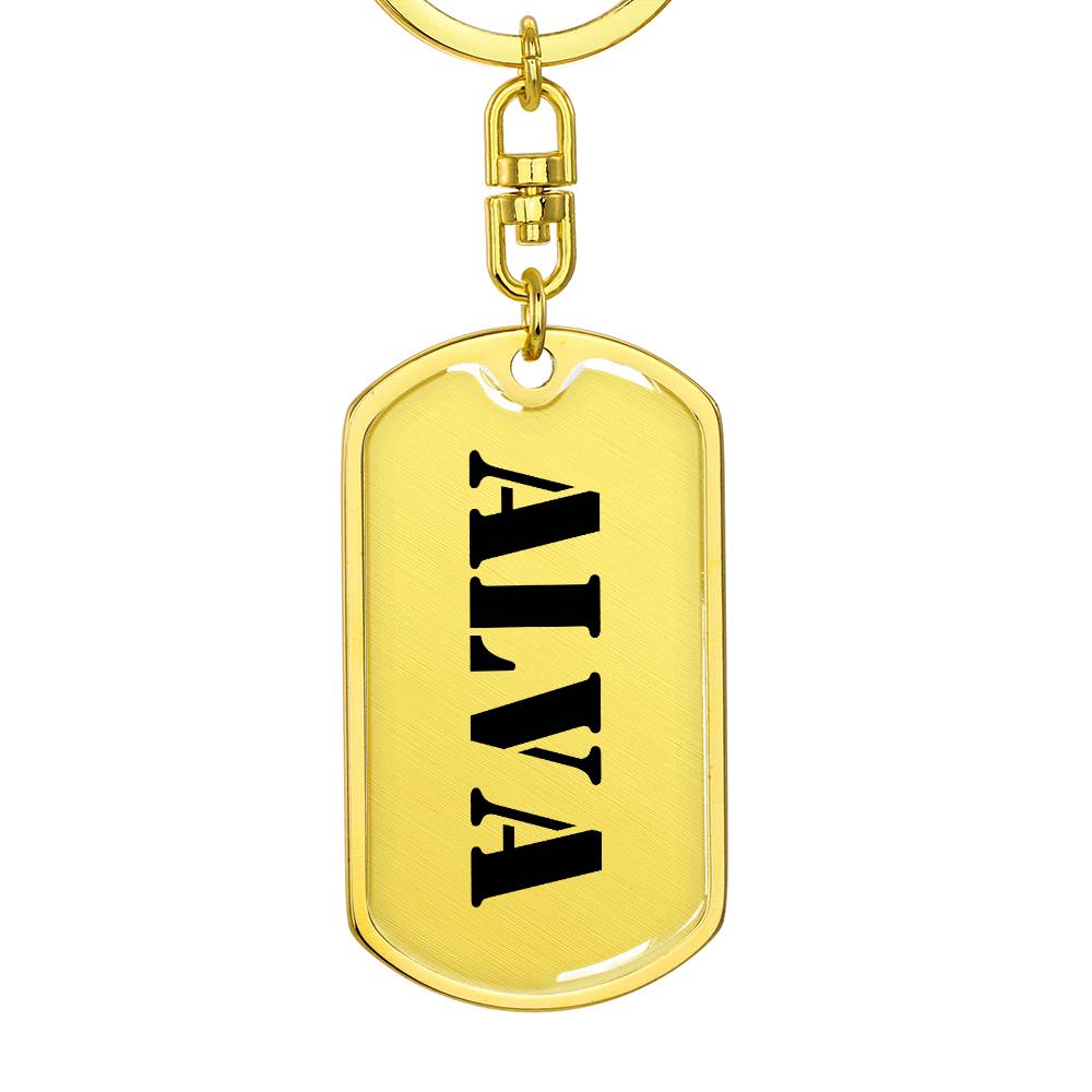 Alva - Luxury Dog Tag Keychain