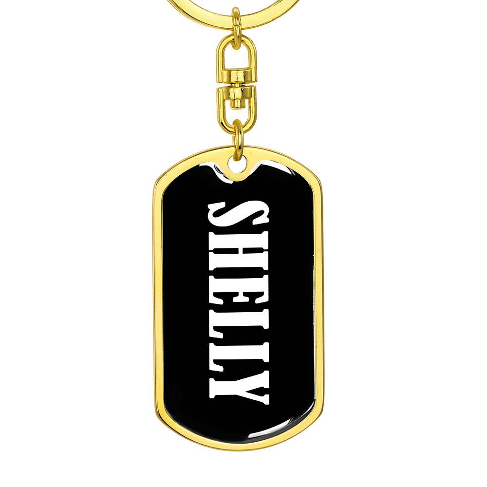 Shelly v01w - Luxury Dog Tag Keychain