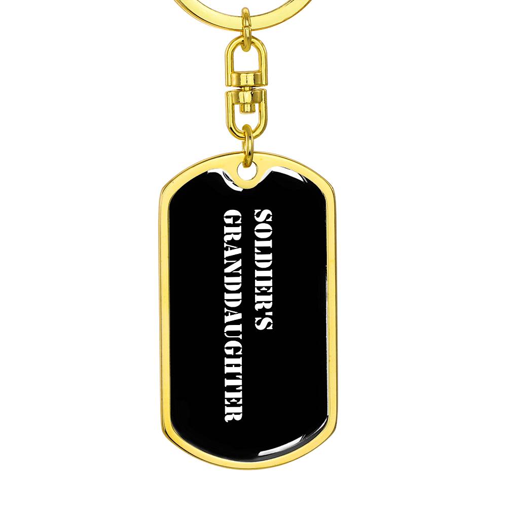Soldier's Granddaughter v3 - Luxury Dog Tag Keychain