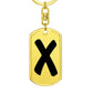 Initial X v1b - Luxury Dog Tag Keychain