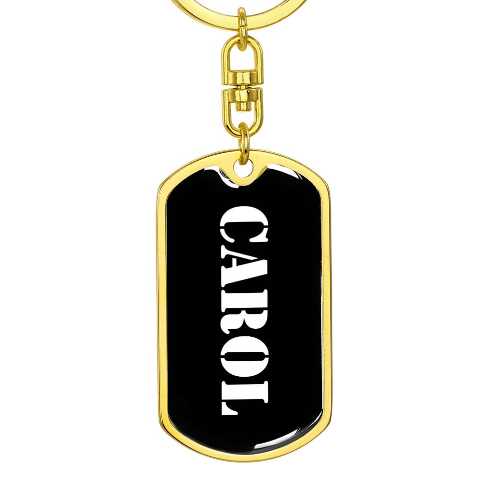 Carol v3 - Luxury Dog Tag Keychain