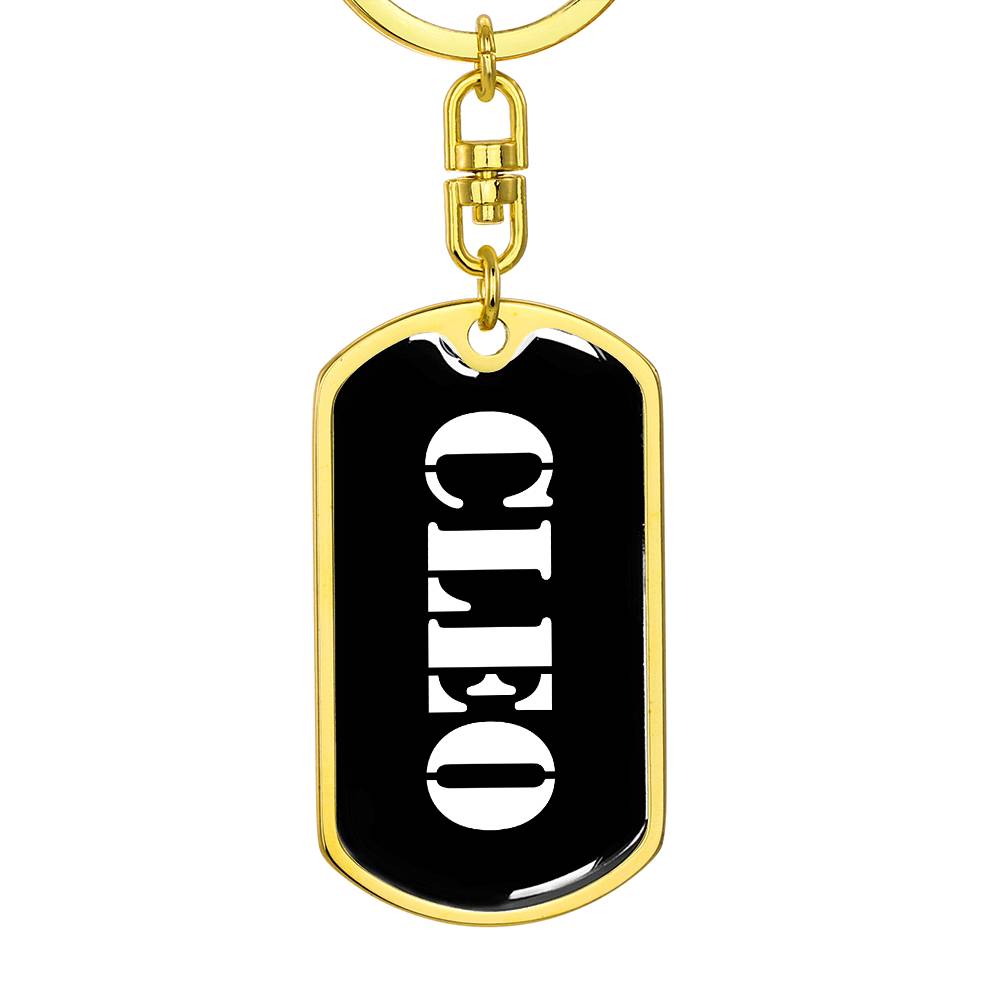 Cleo v3 - Luxury Dog Tag Keychain