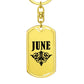 June v01a - Luxury Dog Tag Keychain