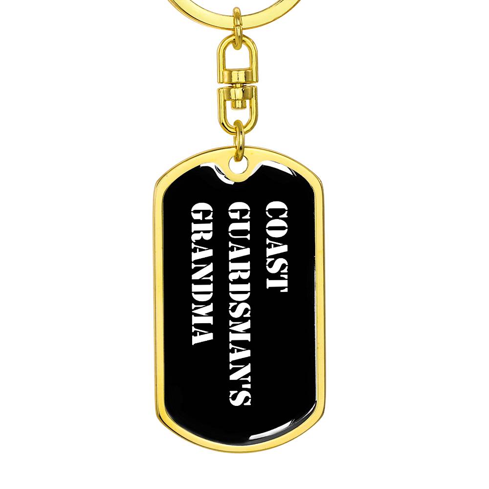 Coast Guardsman's Grandma v3 - Luxury Dog Tag Keychain