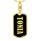 Tonia v02 - Luxury Dog Tag Keychain