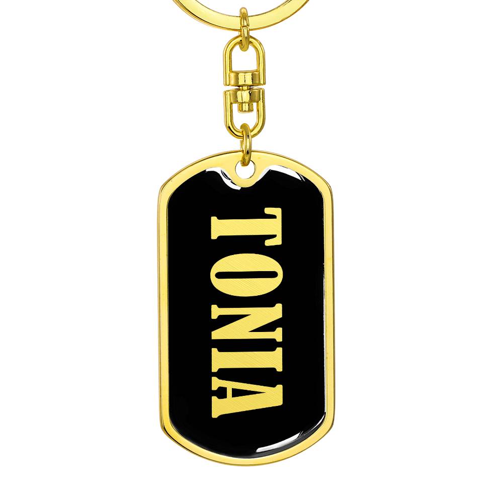 Tonia v02 - Luxury Dog Tag Keychain