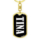 Tina v01w - Luxury Dog Tag Keychain