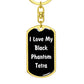 Love My Black Phantom Tetra v3 - Luxury Dog Tag Keychain