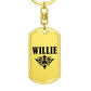 Willie v01a - Luxury Dog Tag Keychain