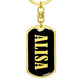 Alisa v02 - Luxury Dog Tag Keychain