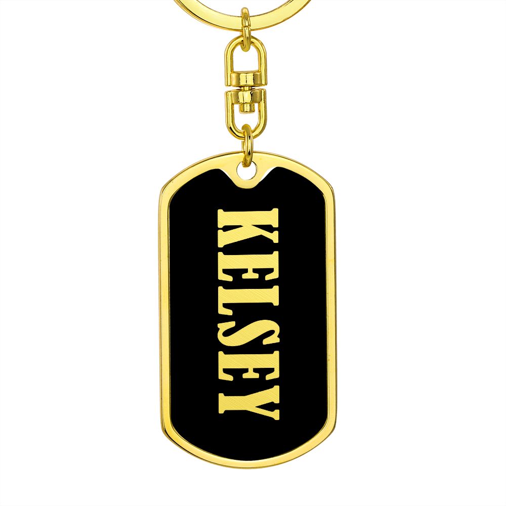 Kelsey v02 - Luxury Dog Tag Keychain