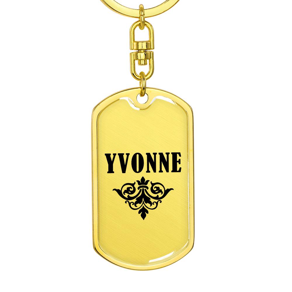 Yvonne v01a - Luxury Dog Tag Keychain