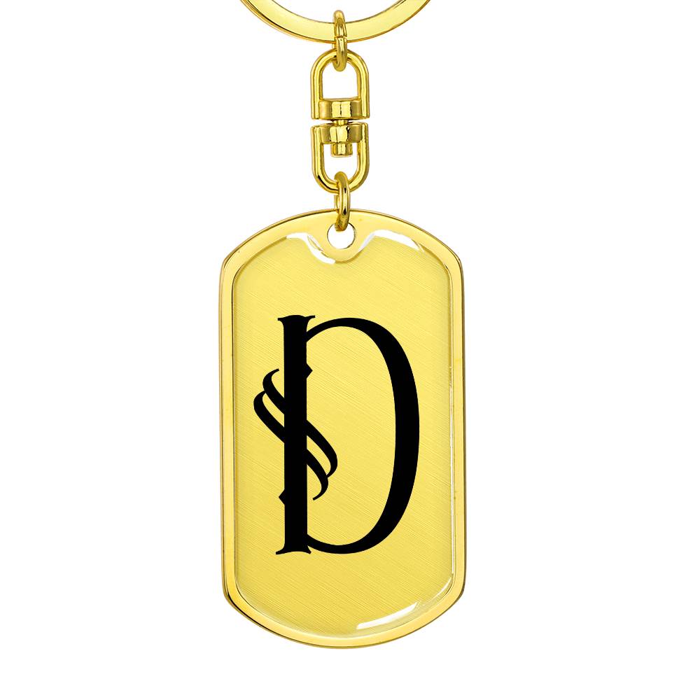 Initial D v001-11 - Luxury Dog Tag Keychain