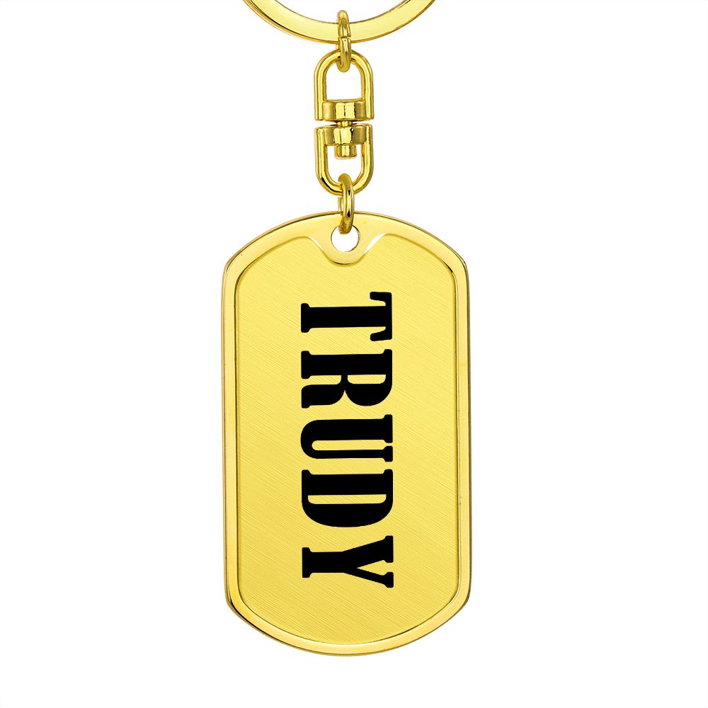 Trudy v01 - Luxury Dog Tag Keychain